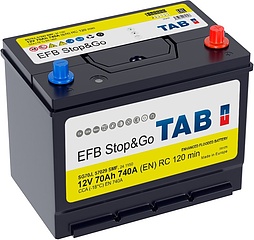 АКБ TAB EFB Stop & Go Asia 6ст-70 (о.п.) 680А 259*175*221 (57029 EFB) 