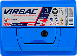 АКБ VIRBAC EFB 6ст-65 (о.п.) 720А 242*175*190