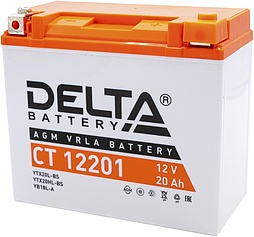 АКБ DELTA CT 12V 6ст-20 (CT 12201) (о.п.) 270А 177*88*154