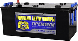 АКБ ТЮМЕНСКИЕ АККУМУЛЯТОРЫ ПРЕМИУМ 6ст-220 (о.п.) 1450А 518*228*238 кр. плоская конус