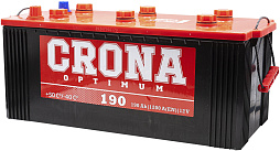 АКБ CRONA 6ст-190 (п.п.) 1200А 524*239*223 кр. плоская конус каз.