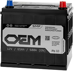 АКБ OEM Asia 6ст-65 (о.п.) 600А 230*172*225 (SMF85D23L)