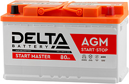 АКБ DELTA START MASTER AGM 6ст-80 (о.п.) 800А 315*175*190