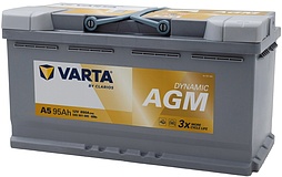 АКБ VARTA Dynamic AGM 6ст-95 (о.п.) 850А 353*175*190 (А5) 595 901 085