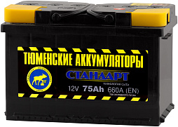 АКБ ТЮМЕНСКИЕ АККУМУЛЯТОРЫ СТАНДАРТ 6ст-75 (о.п.) 660А 278*175*190