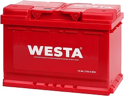 АКБ WESTA 6ст-75 (о.п.) 750А 277*175*190 (SMF57412) Турция