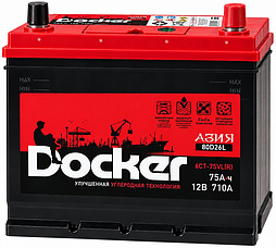 АКБ DOCKER Asia 6ст-75 (о.п.) 710А 260*175*225
