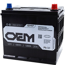 АКБ OEM Asia 6ст-60 (о.п.) 580А 230*172*225 (SMF75D23L)