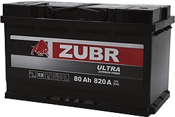 АКБ ZUBR Ultra 6ст-80 (о.п.) 820А 315*175*190 (ZU800)